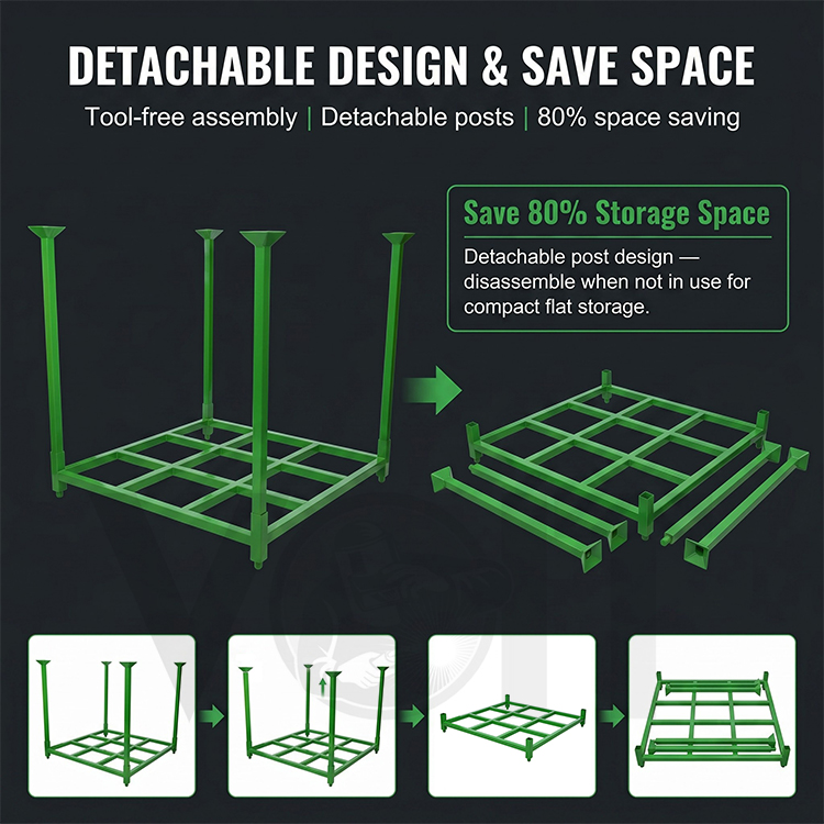 Industrial Warehouse Heavy-Duty Detachable Steel Passengers Tire Storage Rack