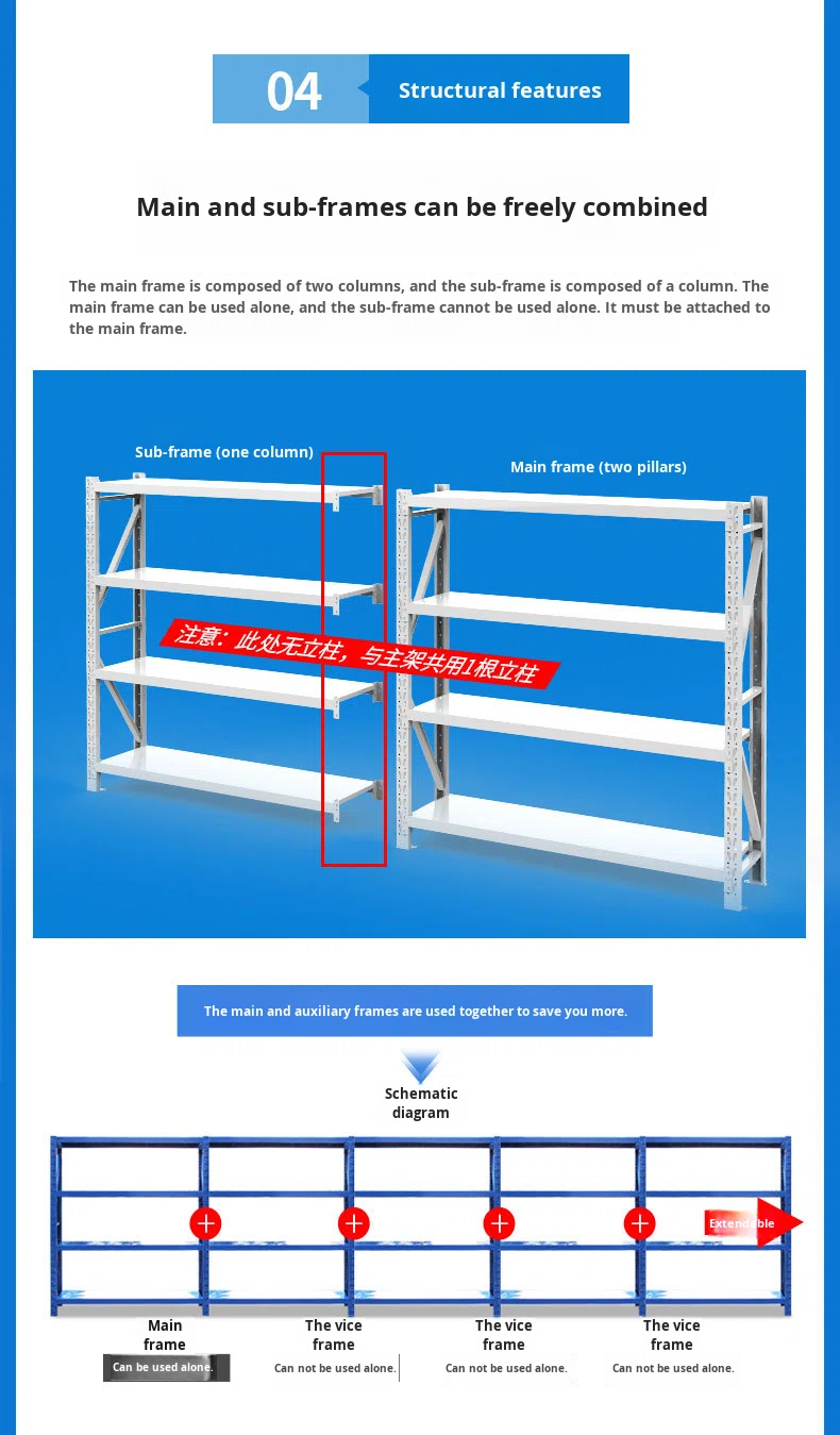 Steel Storage Racks Wholesale Warehouse Storage Shelves Heavy-Duty Multi-Layer Display Racks for Supermarket