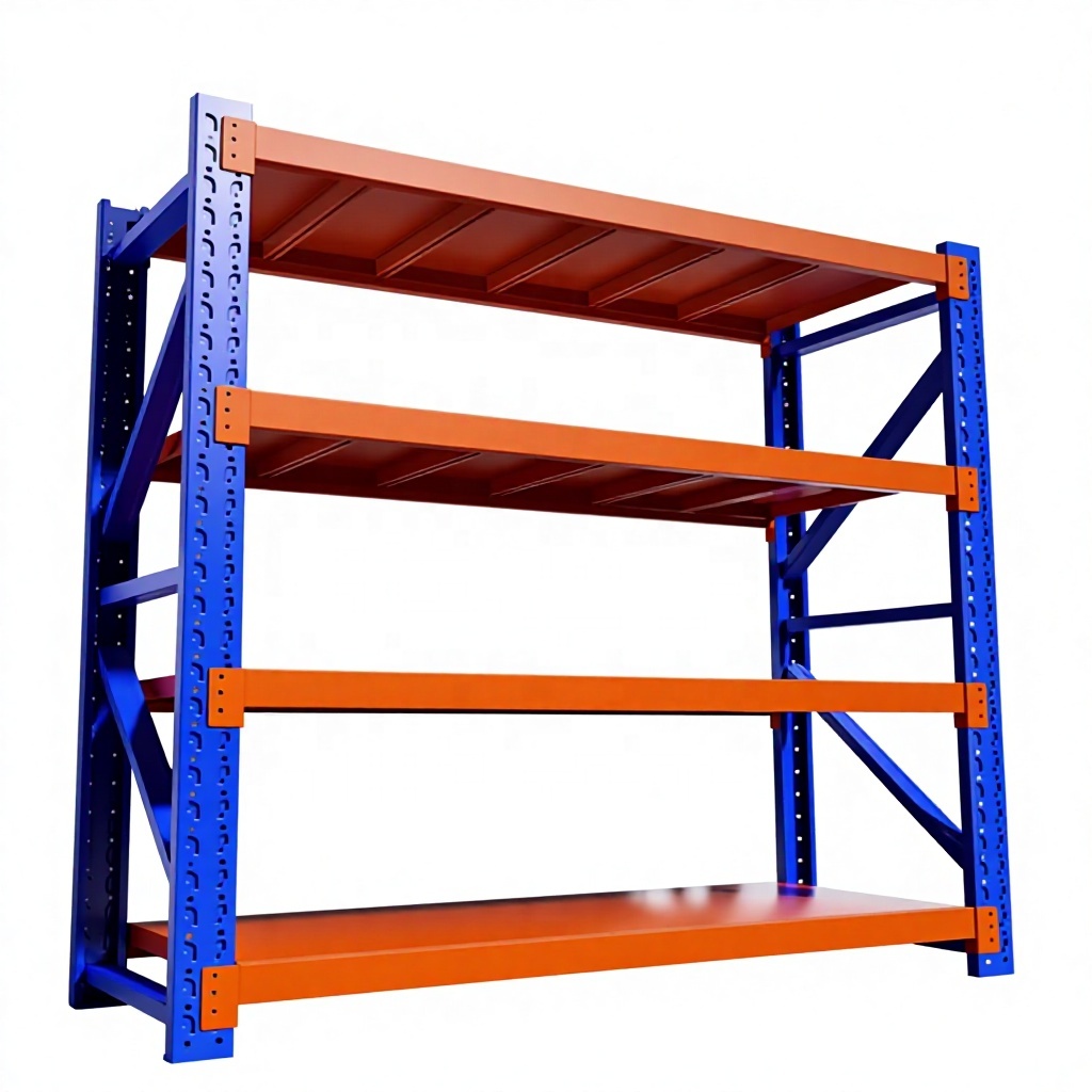4 Tier Heavy Duty Foldable Boltless Metal Storage Rack Adjustable Industrial Warehouse Storage Shelves Commercial Steel Shelving