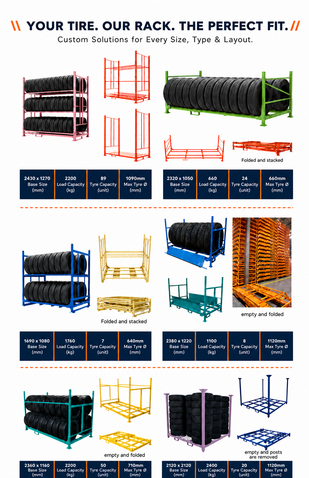 Industrial Tire Rack Structure