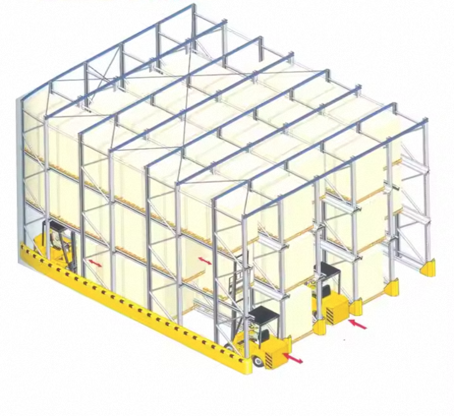Drive-in Pallet Rack Dimensional Diagram
