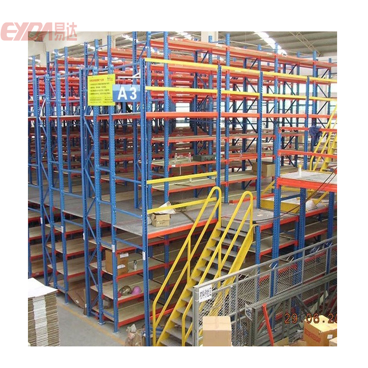 Eyda Industrial Steel 5-Layer Heavy Duty Drive-Through Mezzanine Floor Racking System Anti-Rust Finish 1000kg/sqm Load Capacity