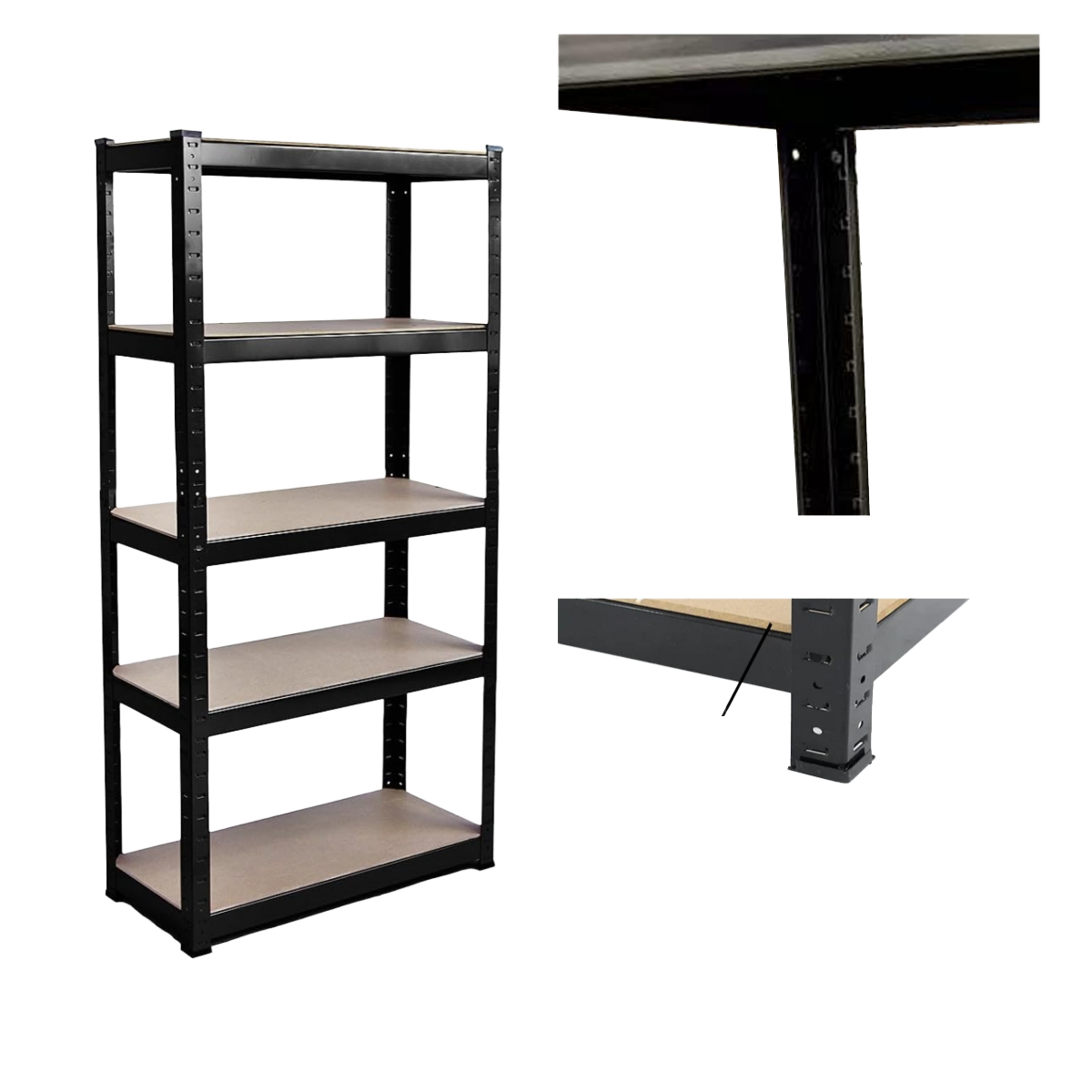 China Factory Steel Boltless Heavy Duty Selective Multi-Layer Storage Shelf Folding Storage Corner Rack Garage Racking Shelves