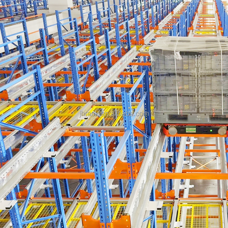 Heavy Duty 4 Way Shuttle Racking System Steel Radio Shuttle Pallet Rack High Density Automated Warehouse Storage Manufacturer