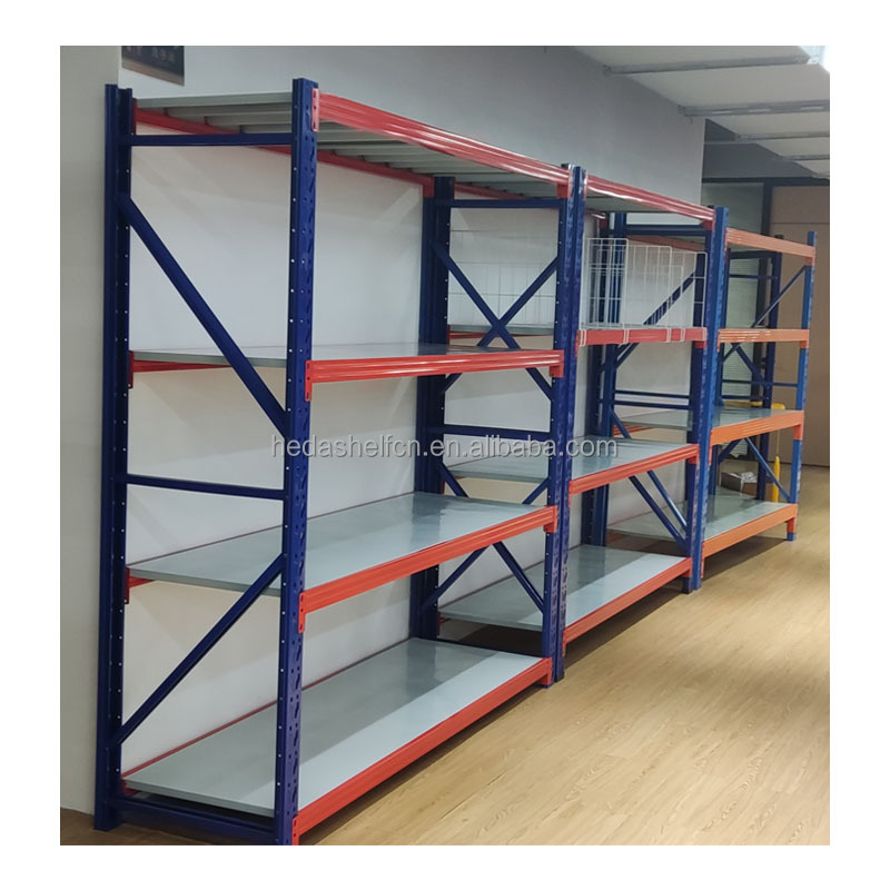 Factory Price Industrial Boltless Storage Rack 4 Tier Metal Shelving Units Warehouse Steel Heavy Duty Stacking Racks Shelves
