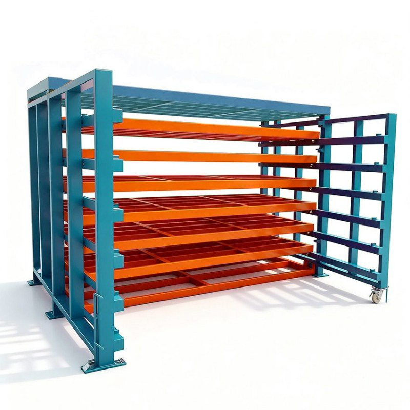 Space Saving Industrial Pallet Racking System with Pull Out Drawer Shelves for Sheet Metal