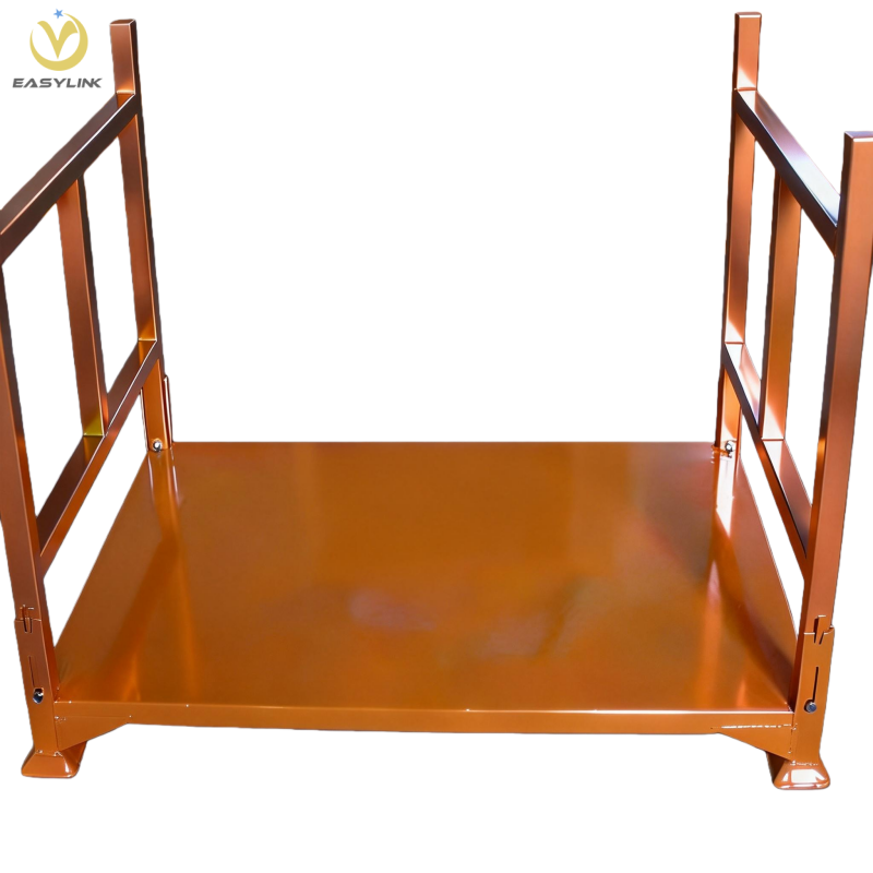 Easylink- Warehouse Stackable Portable Vertical Steel Pallet Frame Corrosion Protection Textile Roll Rack System Powder Coating