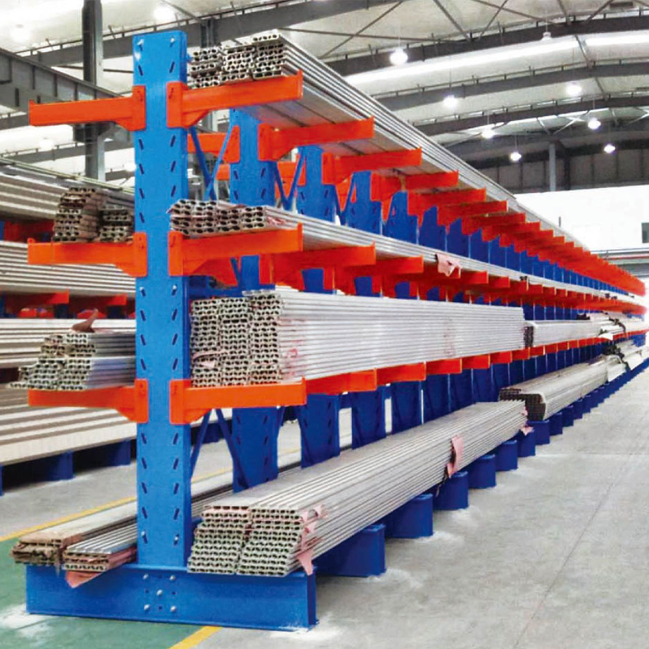 Heavy Duty Cold Rolled Steel Cantilever Racking 5 Layer Single/Double Side Shelf for Long Pipe and Goods Storage