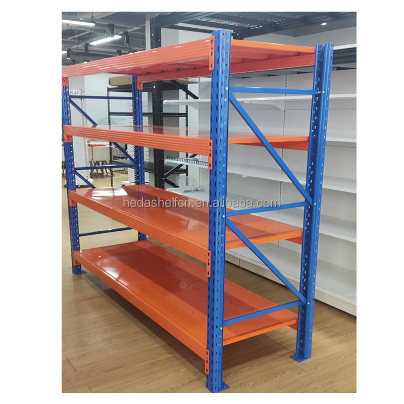 Wholesale Price Industrial Boltless Storage Rack 4 Tier Metal Shelving Units Warehouse Steel Heavy Duty Stacking Racks Shelves