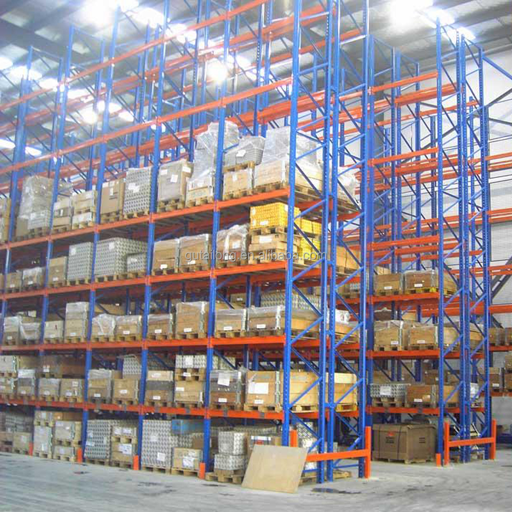 Warehouse Pallet Racking Heavy-Duty Metal Beam Adjustable Selective 5-Layer Shelving Systems CE Certified Customizable Plug-In