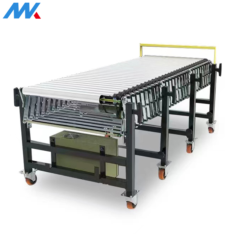 Industrial Extendable Powered Roller Conveyor System For Heavy Duty Pallet Handling In Logistics Warehouse