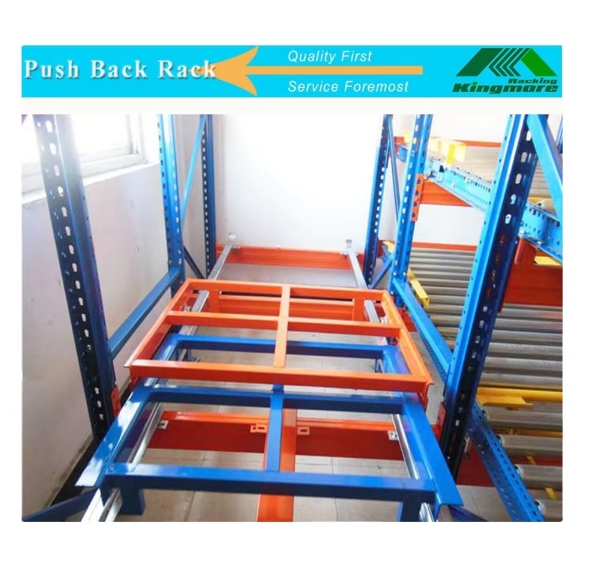 Heavy Duty Push Back Rack Adjustable Warehouse Storage System Metal Pallet Rack System