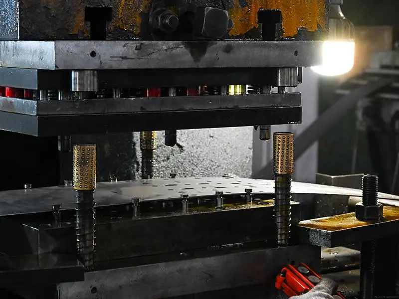 Automated column punching line for racking uprights