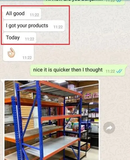 Warehouse owner testimonial and completed racking system