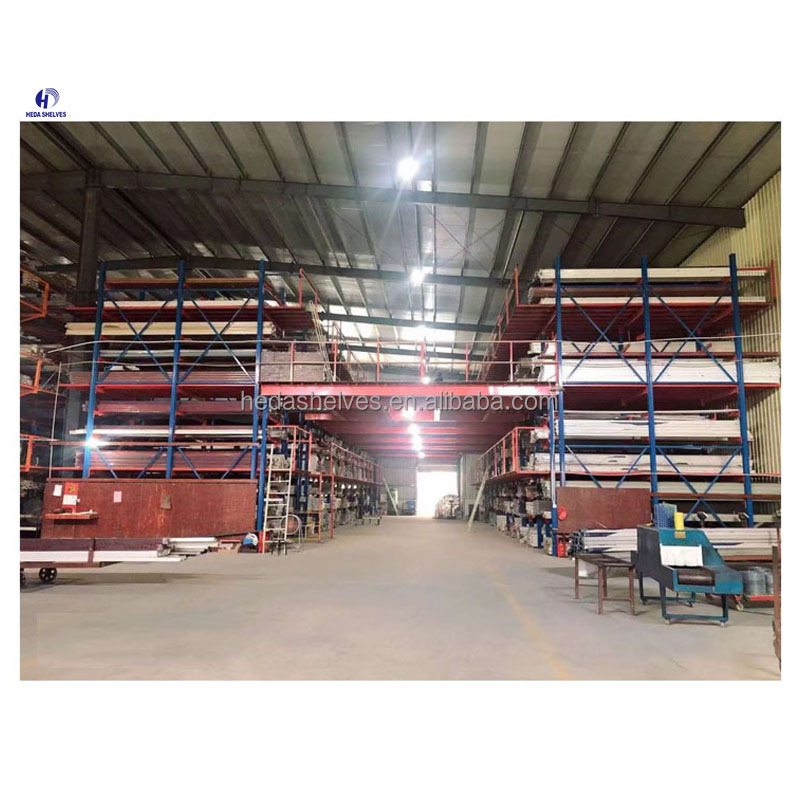 Warehouse Storage Steel Shelving System Metal Mezzanine Racking Industrial Structure Platform