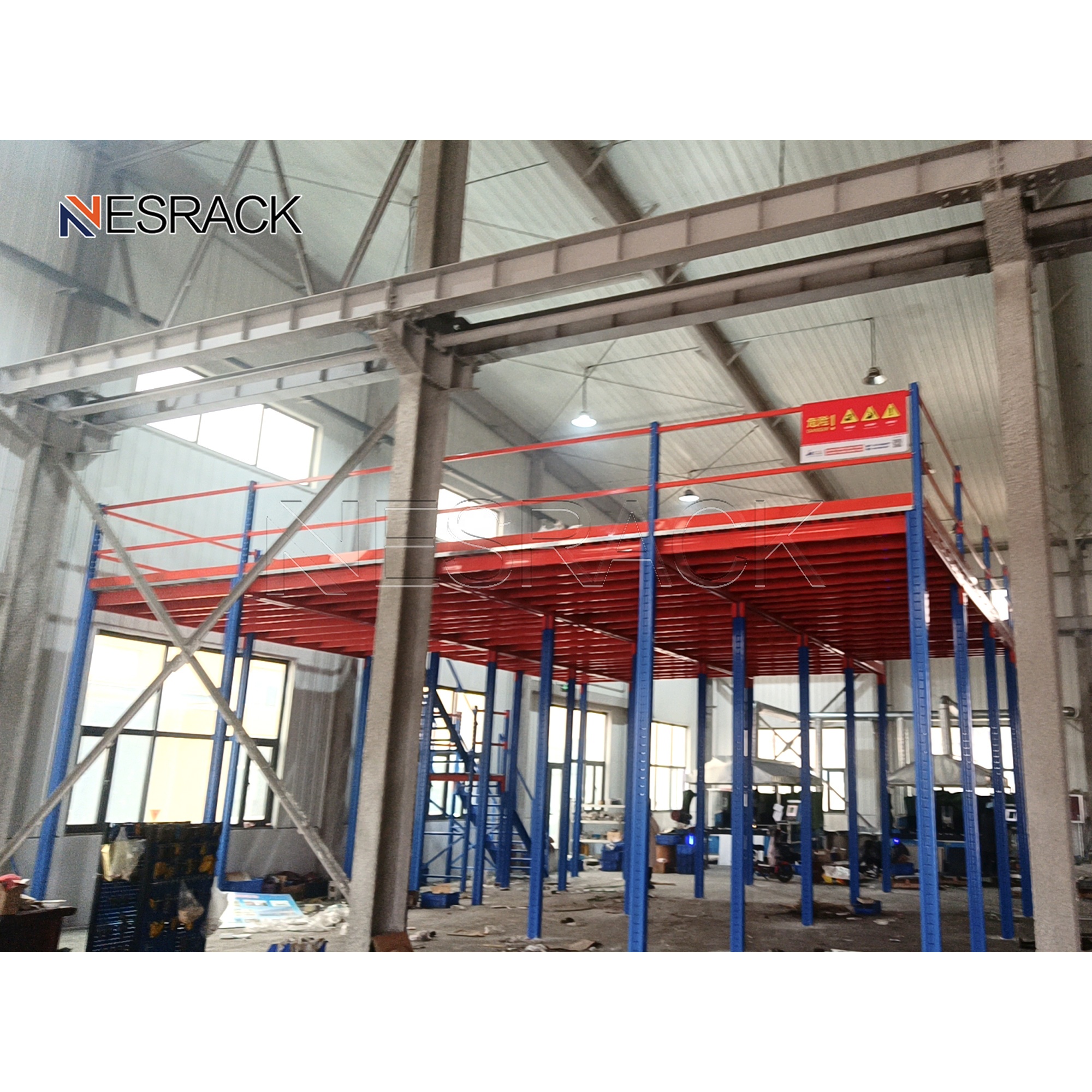Customized Office Mezzanine System Elevator 2-3 Floors Stairs 500-3000kg Per Sqm Selective Pallet Racks Mezzanine Platform