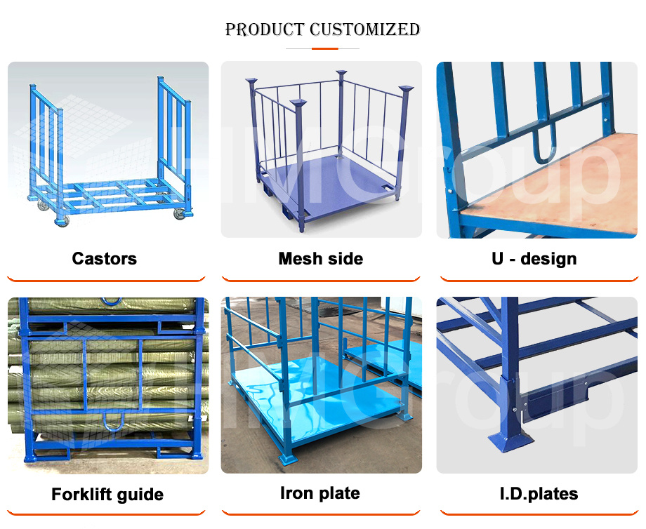 Vertical Storage 4-6 High Powder Coating Heavy Duty Mild Steel Q235 Forklift Portable Storage Textile Racks