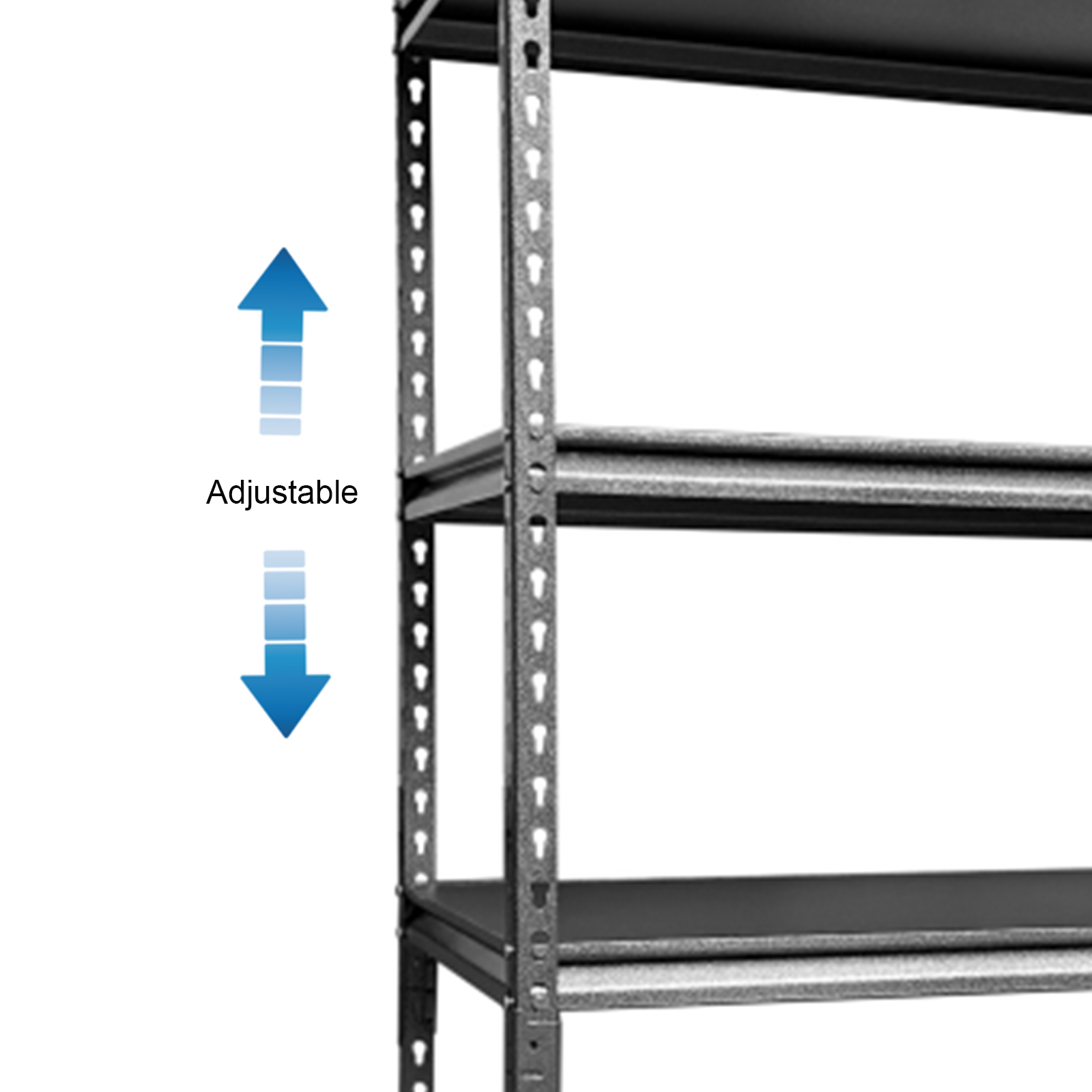 Burst Silver Finish 5 Shelf Steel Display Storage Rack 200kg Capacity MDF Shelving Unit for Supermarket Goods Shelf