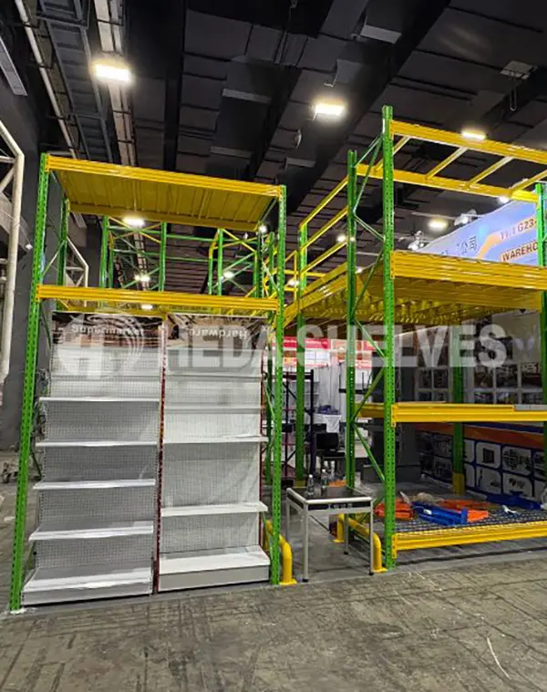Pallet racking structural components display