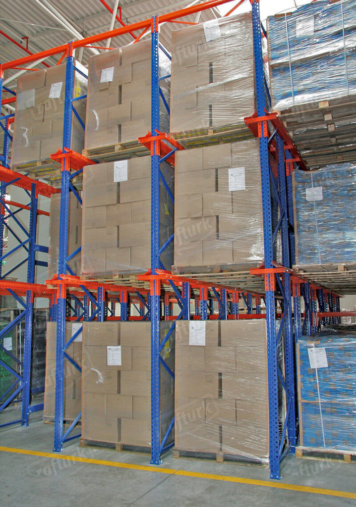 High Density Drive-In Pallet Rack Warehouse Storage System Drive in Rack Pallet Racking Double Deep Pallet Racks
