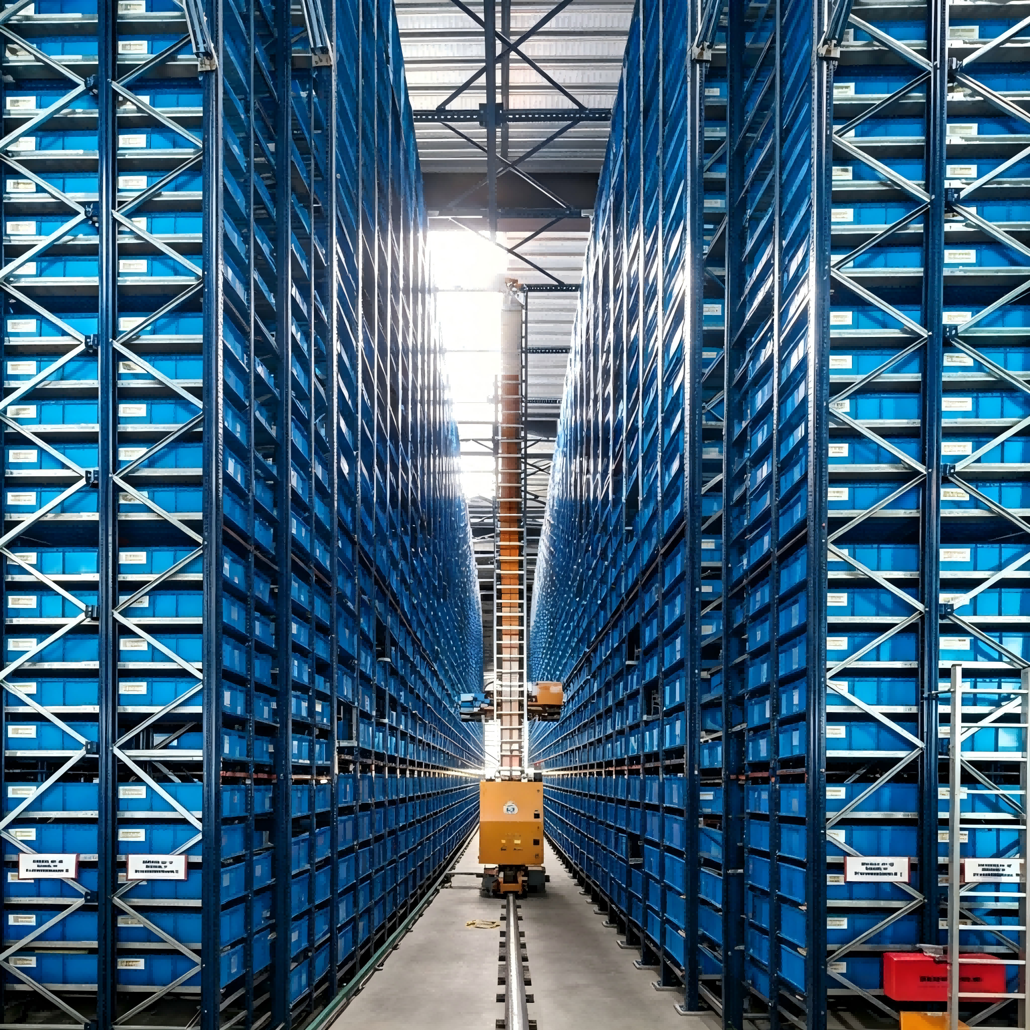 ASRS System Steel Adjustable Automated Storage Retrieval Unit Industrial Warehouse Racking &amp; Shelving For Logistics Center