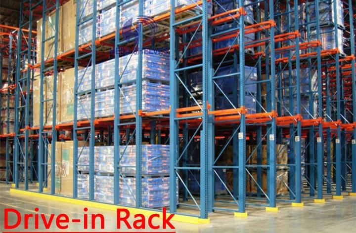 Direct Factory Sale High-Density 5 Layer Metal Drive-In Racking System For Warehouse Storage Iron/Mental Drive-In Rack