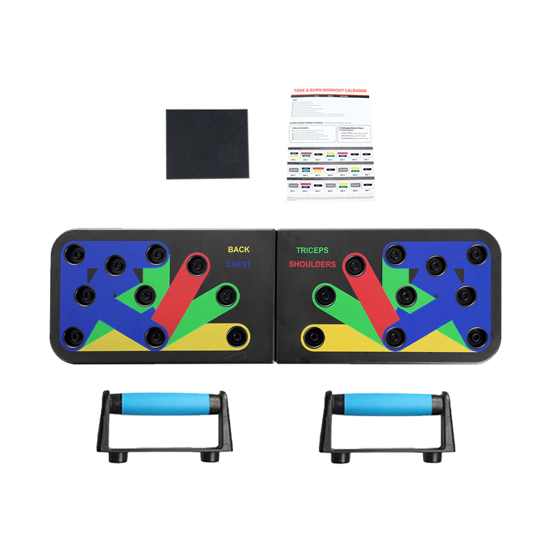 Body Fitness Bar Foldable Shoulders Back Triceps Chest Multifunction Training Push Rack Board ABS Material AB Zone Durable