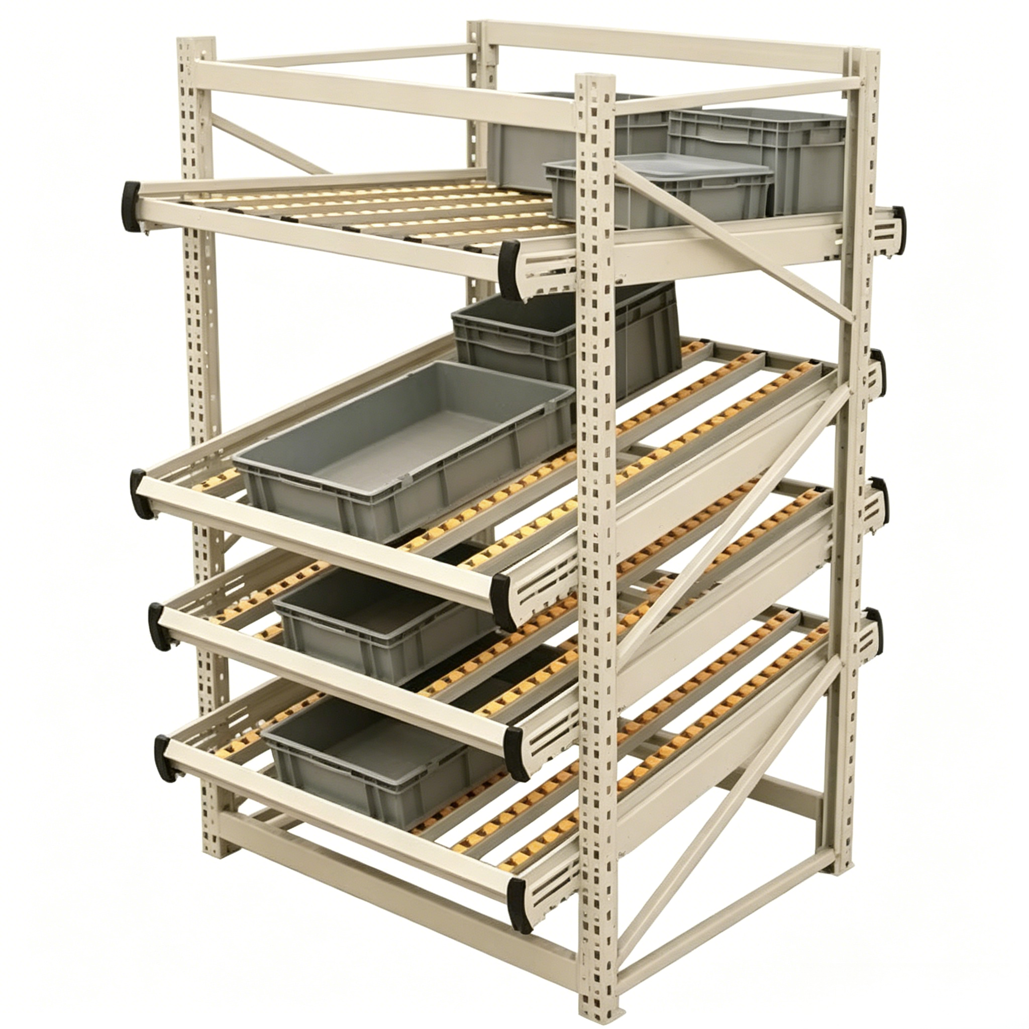 Large Capacity Steel 5 Layer Carton Flow Racking with Corrosion Protection for Logistics Sorting Warehouse Storage