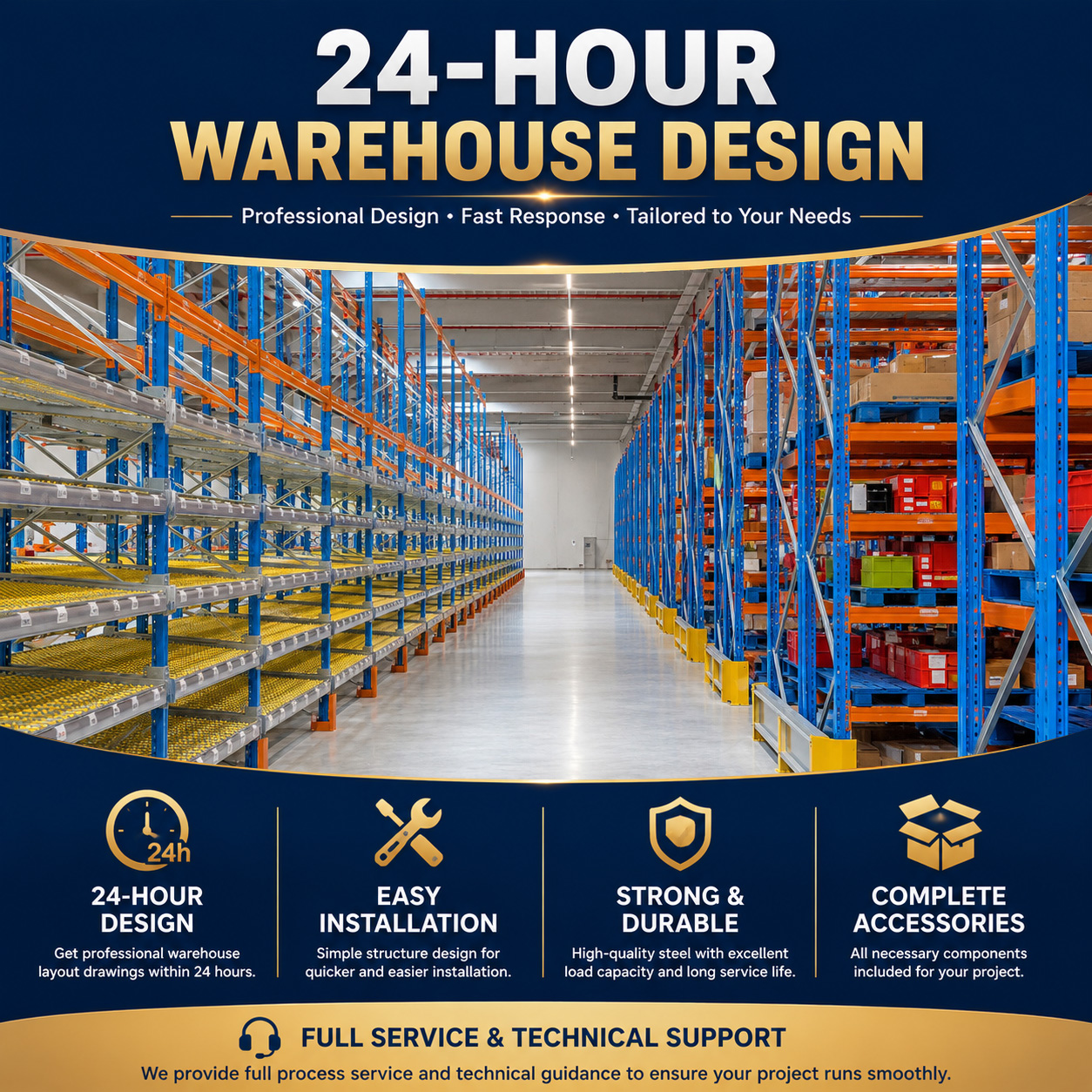 Adjustable Steel Storage Rack Heavy Duty Pallet Racking With Q235B Steel Material for Industrial Warehouse
