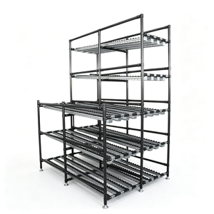Lean Pipe Flow Rack Roller Sliding Shelf Warehouse Production Line Material Storage Flow Through Racking System