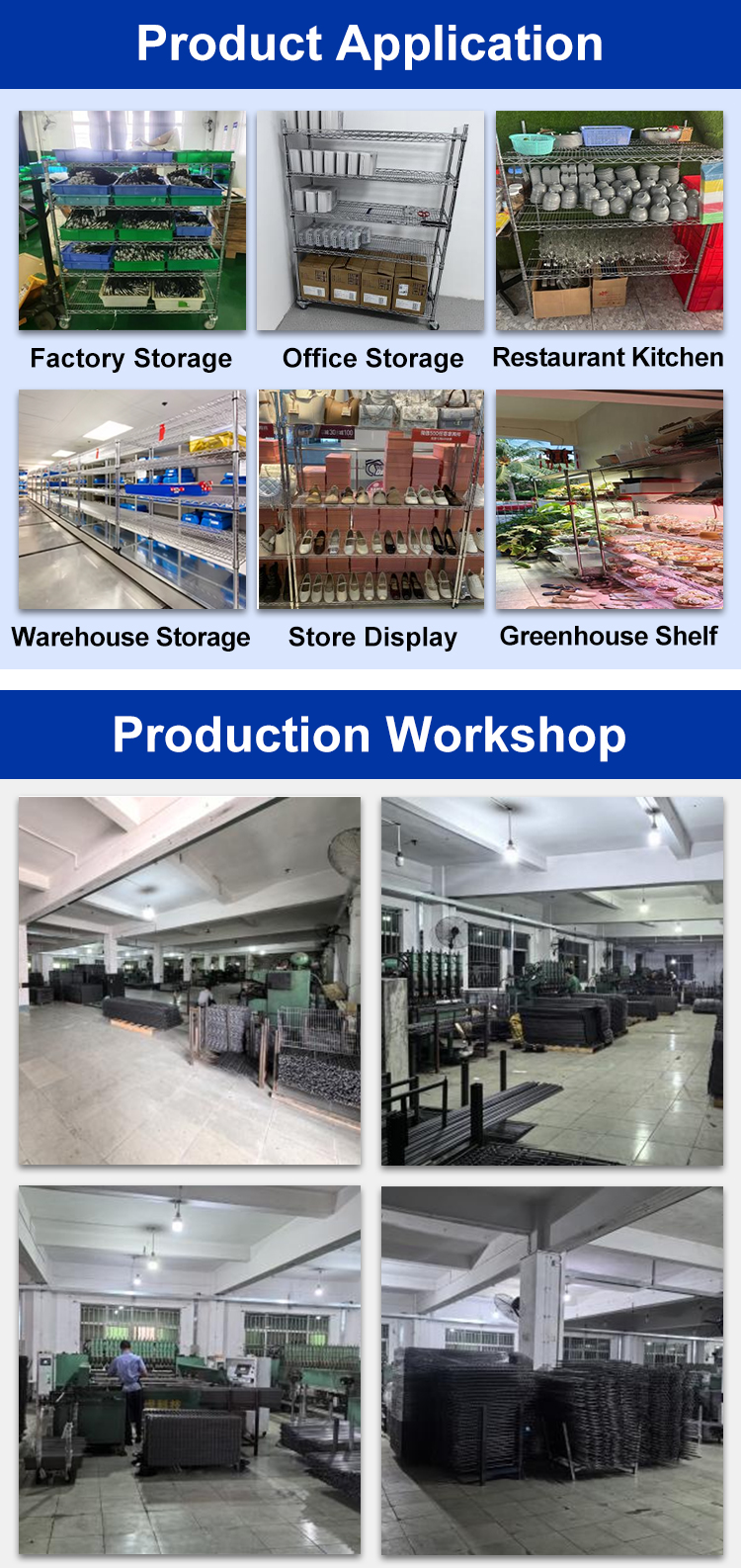 Chrome Wire Shelving,Competitive Price Heavy Duty 4 Tier Steel Warehouse Storage Rack