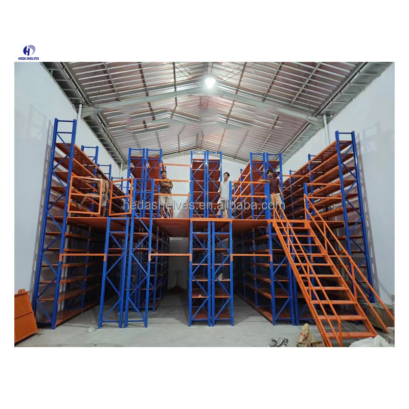 Manufacture Factory Industrial Heavy Duty Multi-tier Warehouse Rack Steel Mezzanine Floor Storage Racking Systems