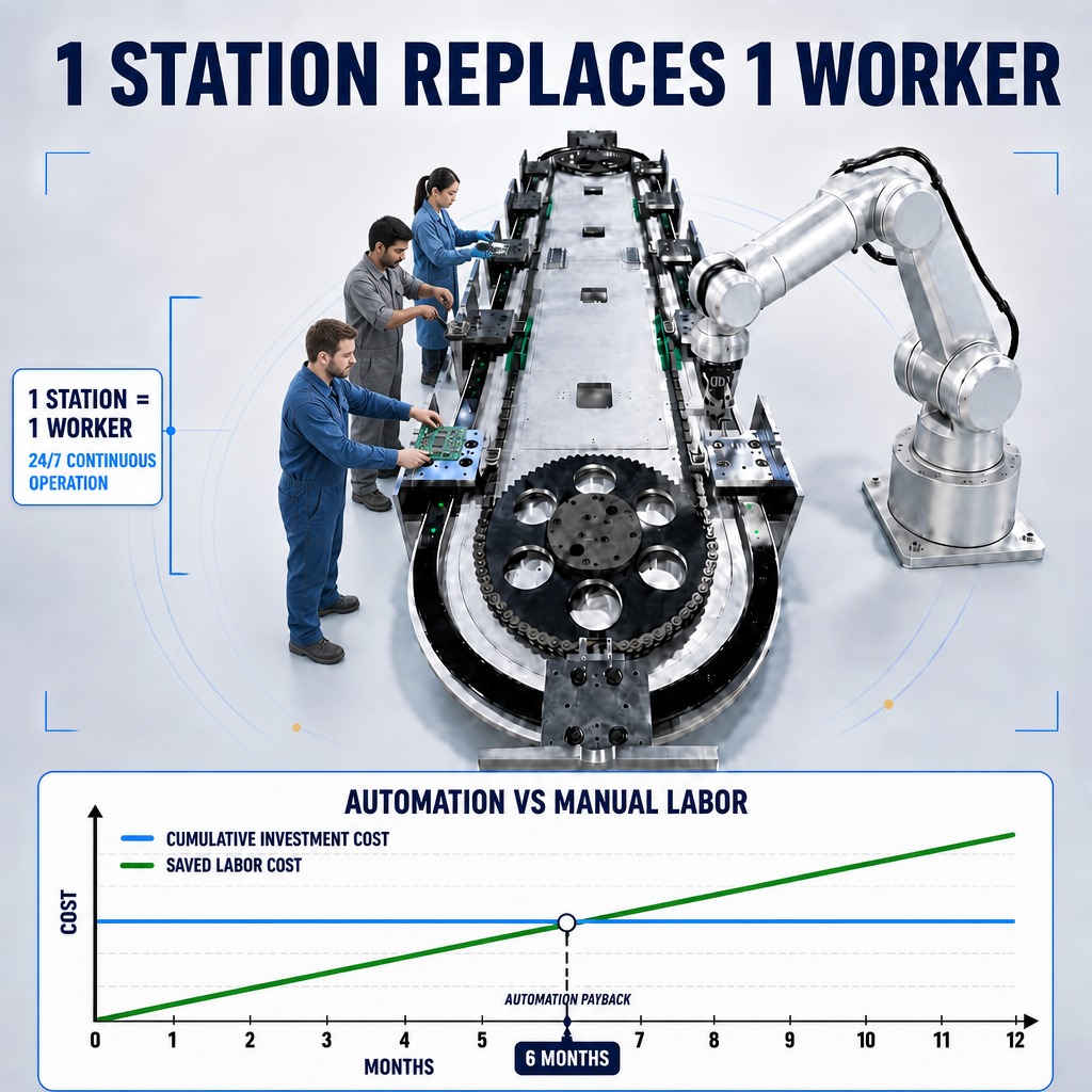 Pallet Transfer System With 0-150kg Payload Capacity For FATP Assembly Line Integration Supplied Fully Assembled