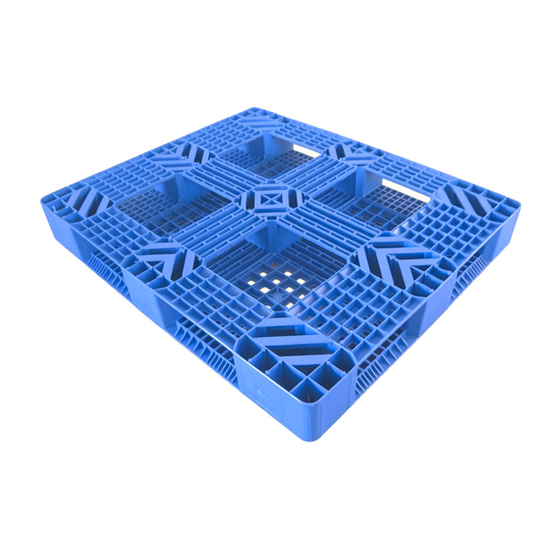 Heavy Duty 1200x1000x150mm Euro Pallet 6 Runner 4-Way Open Bottom Deck Single Faced Injection Plastic 4-Way Plastic Racking