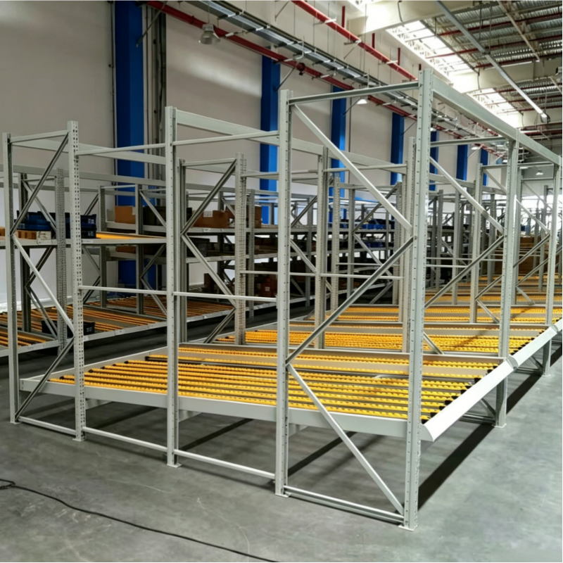 Gravity Carton Flow Racking Adjustable Roller Carton Flow Shelving FIFO for E-commerce Warehouse Order Fulfillment