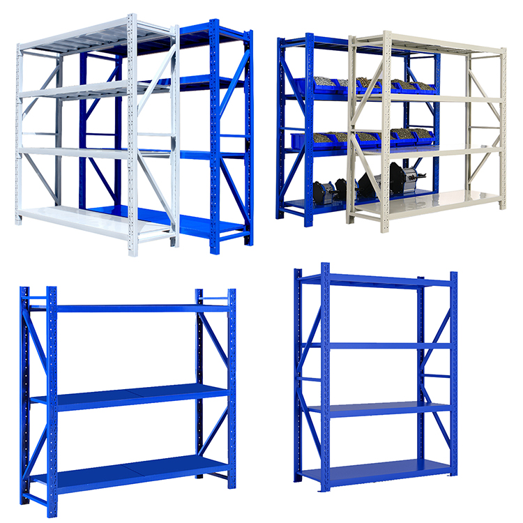 Adjustable Metal Boltless 5-Layer 2000mm Powder Coated Durable Medium Duty Warehouse Storage Rack Units No-Bolt Stacking