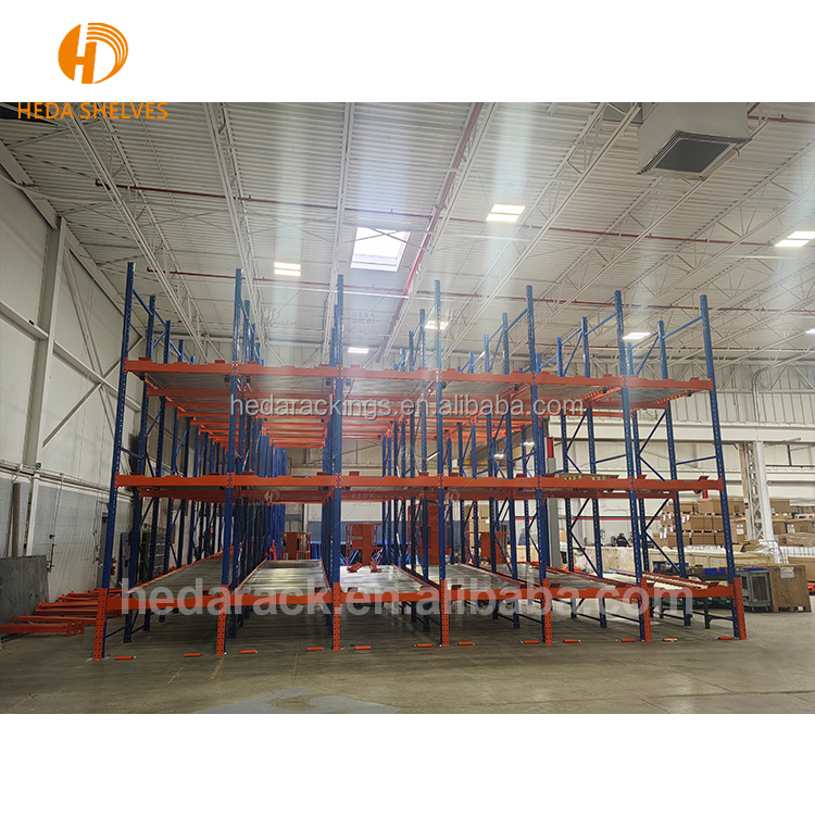 High Quality FIFO Gravity Carton Flow Rack Pallet Rack System Pallet Flow Racking Warehouse Equipment