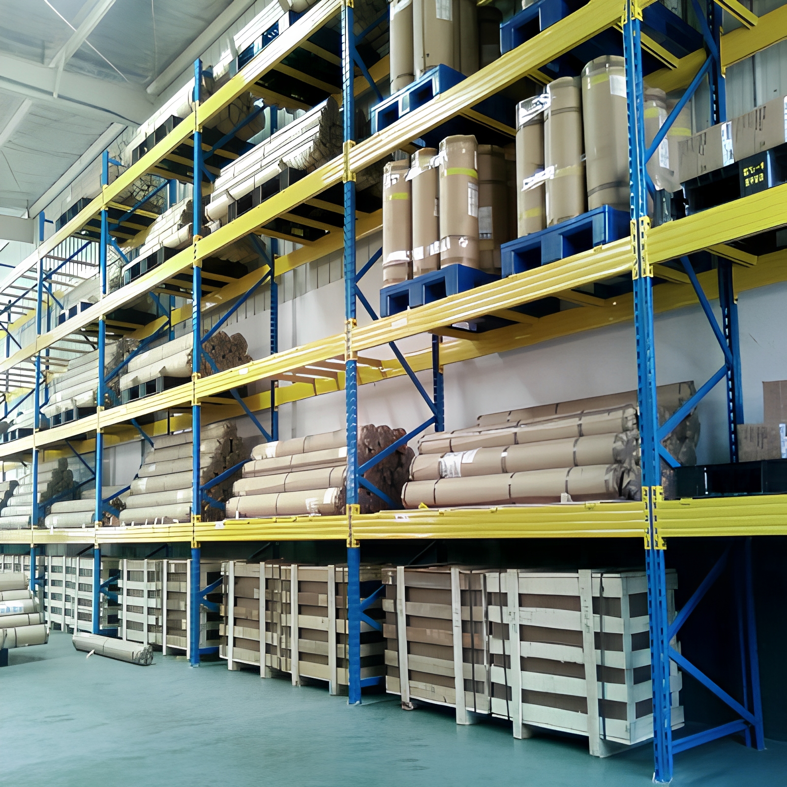Heavy Duty 5 Layer Drive-In Pallet Rack for Warehouse Storage Steel and Metal Adjustable Durable and Anti-Rust