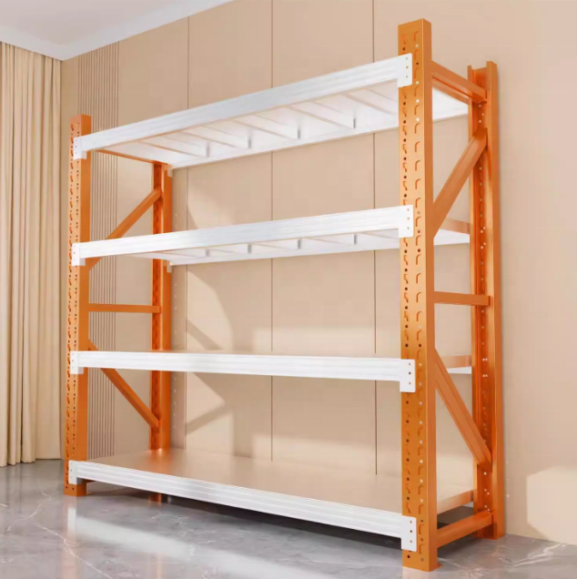 4 Tier Heavy Duty Foldable Boltless Metal Storage Rack Adjustable Industrial Warehouse Storage Shelves Commercial Steel Shelving