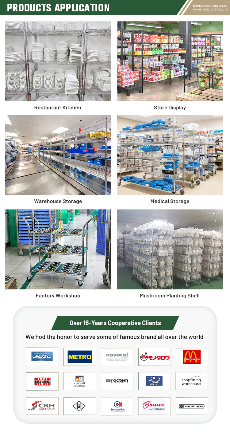 Commercial Storage Shelves 800lbs Heavy Duty 5 Tiers Chrome Steel Metal Wire Shelving Unit Shelf Rack
