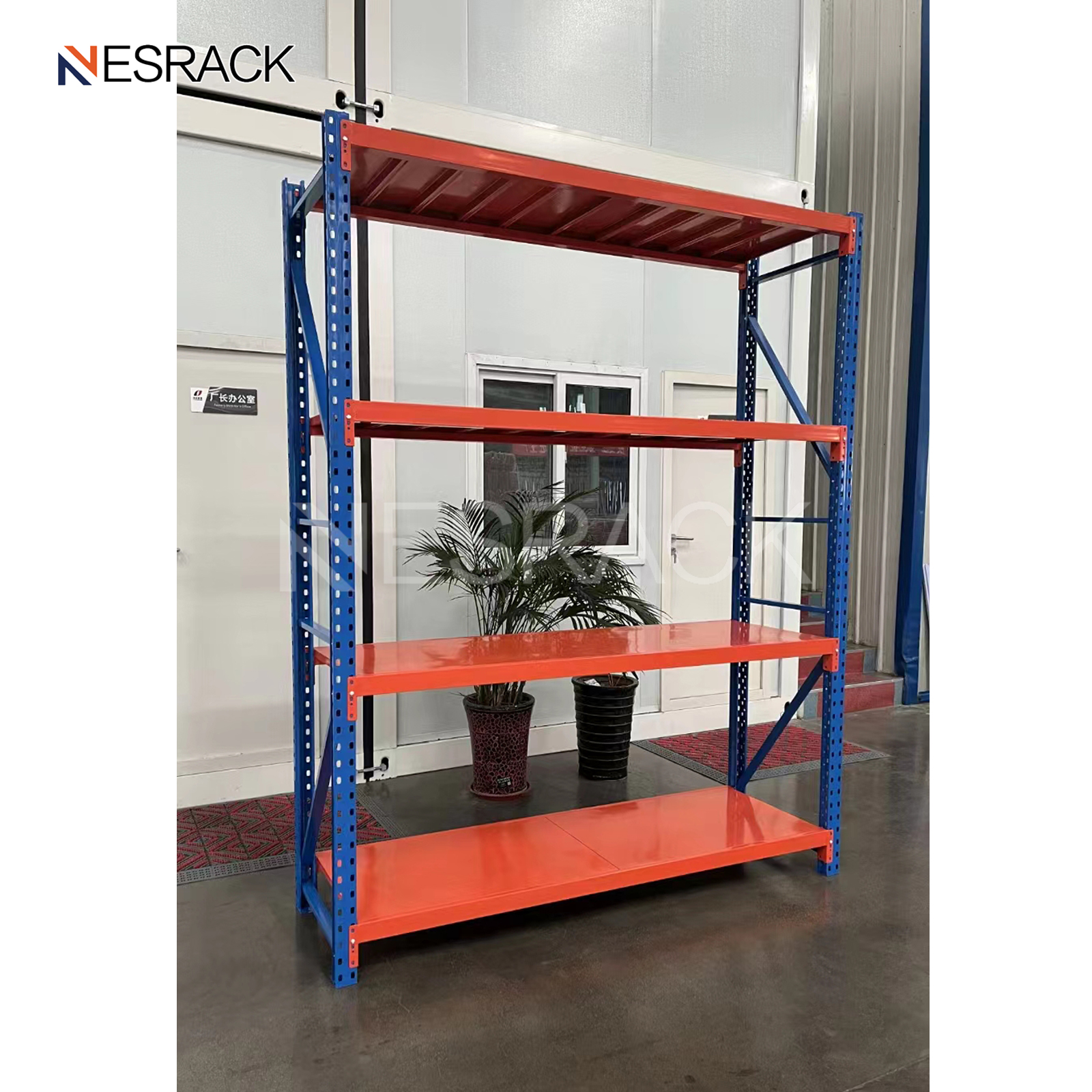 Long Span Boltless Steel Racking Racks Adjustable Height Medium Duty 5-Layer Shelving Unit Corrosion Protection Powder Coated