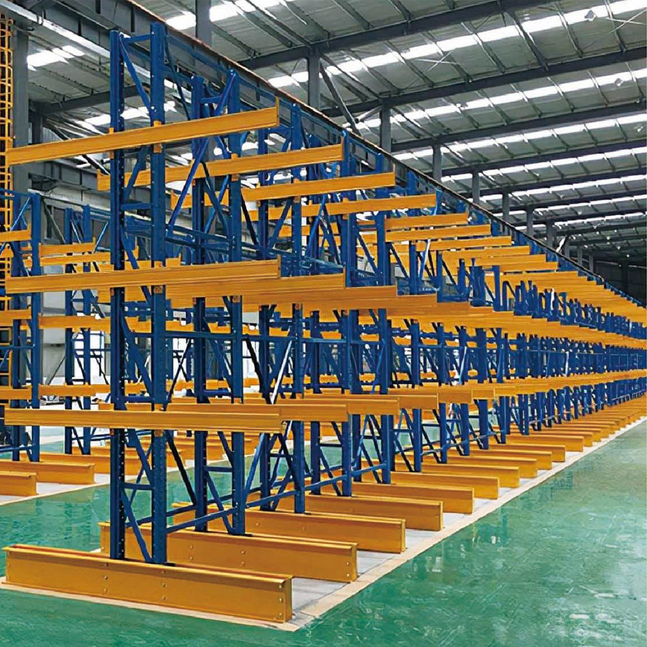Heavy Duty Cold Rolled Steel Cantilever Racking 5 Layer Single/Double Side Shelf for Long Pipe and Goods Storage