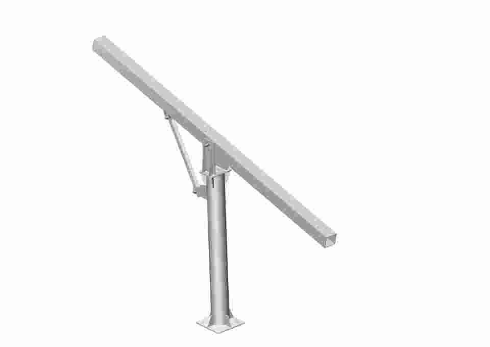Hot-DIP Galvanized Corrosion Resistant 2 Panels Single Pole Steel Solar Ground Mounting PV Panel Racking System 25-Year Warranty