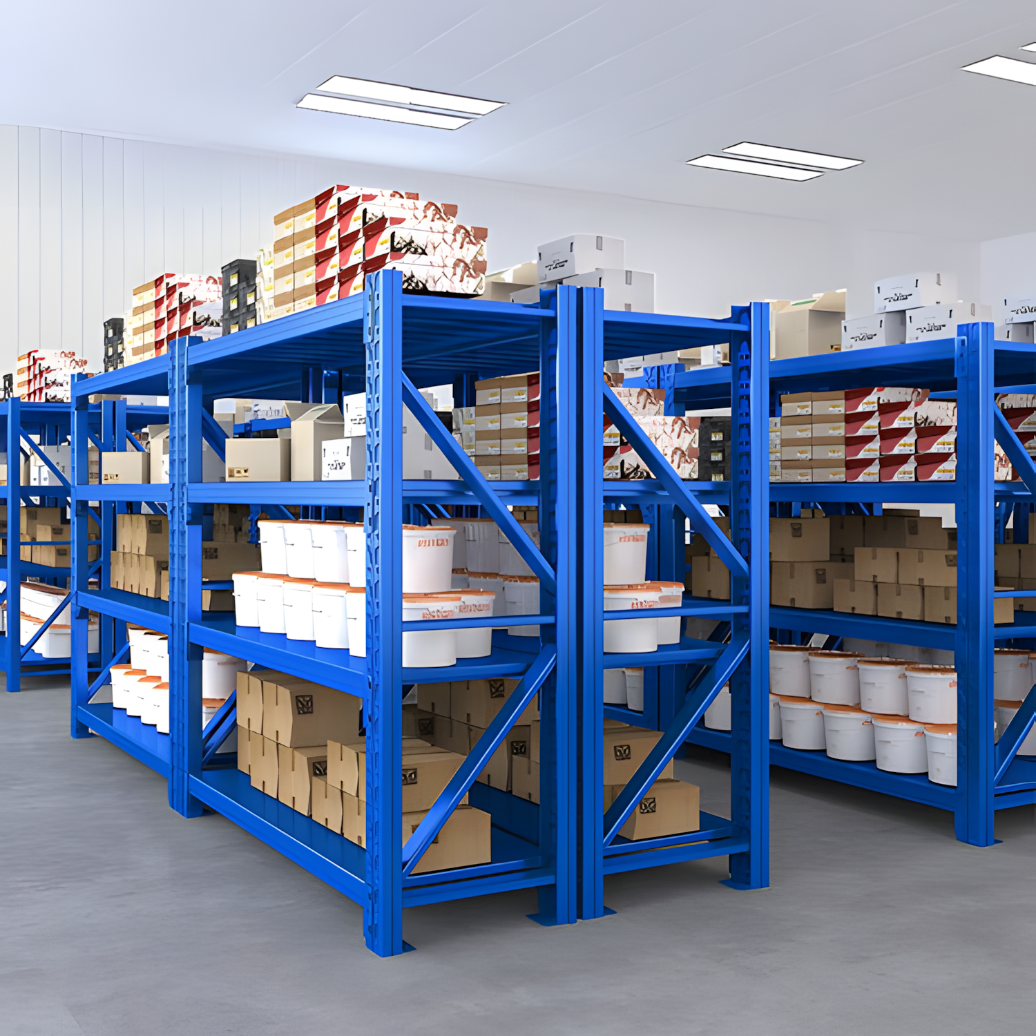 Low Price 5 Layer Steel Adjustable Boltless Corrosion Protection Powder Coated Heavy Duty Warehouse Storage Rack Shelves