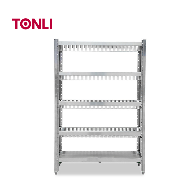 Commercial Heavy Duty Stainless Steel Display Shelves Adjustable Height Legs 300kg/m Load Capacity for Restaurant Kitchens