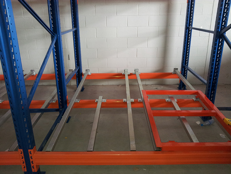 Push Back Racking Structure Details
