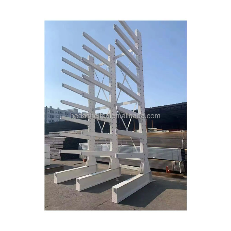 Industrial Rack Shelving Single Sided Heavy Duty Cantilever Racking System Cantilever Racks For Sale