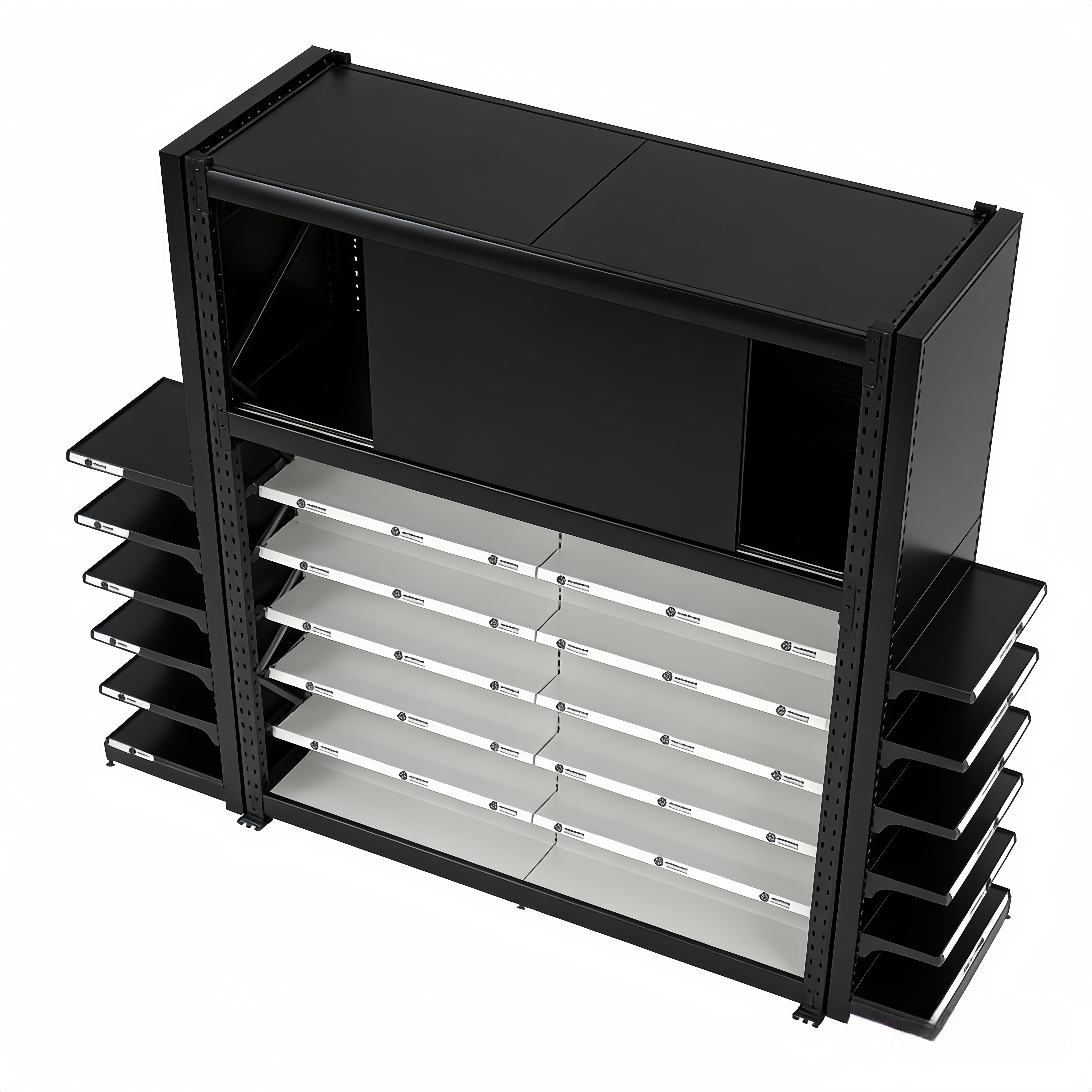 Multi-Layer Adjustable Light Duty Double-sided Warehouse Storage Shelving System 150kg/layer Capacity Customizable Layers