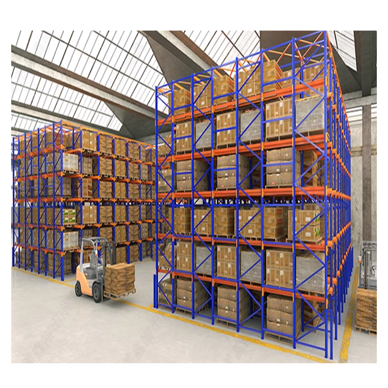 Industrial High Capacity Heavy Duty Adjustable Boltless Powder Coated Steel 4-Layer Beam Racks Wire Mesh 100x100mm Pallet Shelf