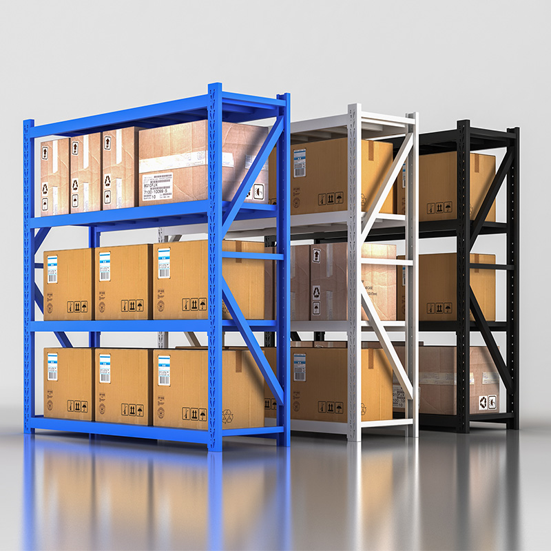 Easily Assemble Heavy Duty Steel/Iron Garage Storage Racks 4 Layers Long Span Warehouse Shelving Rack Set with 10 Year Warranty